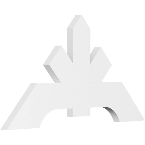Ekena Millwork Vanguard Architectural Grade PVC Gable Bracket, 48"W x 26"H x 2"D x 6"F, 13/12 Pitch GBP048X26X0206VAN00 - main